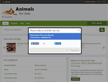 Tablet Screenshot of animals-for-sale.com